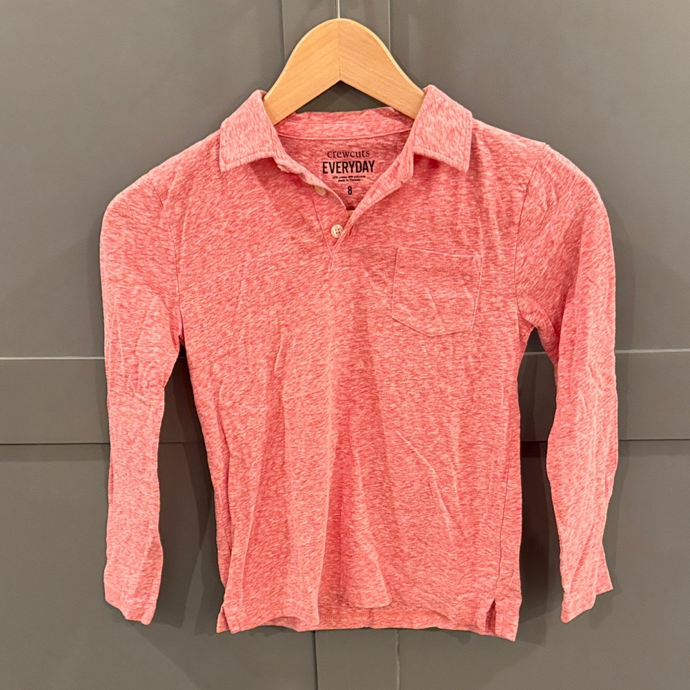 Crewcuts Red Long Sleeve Polo